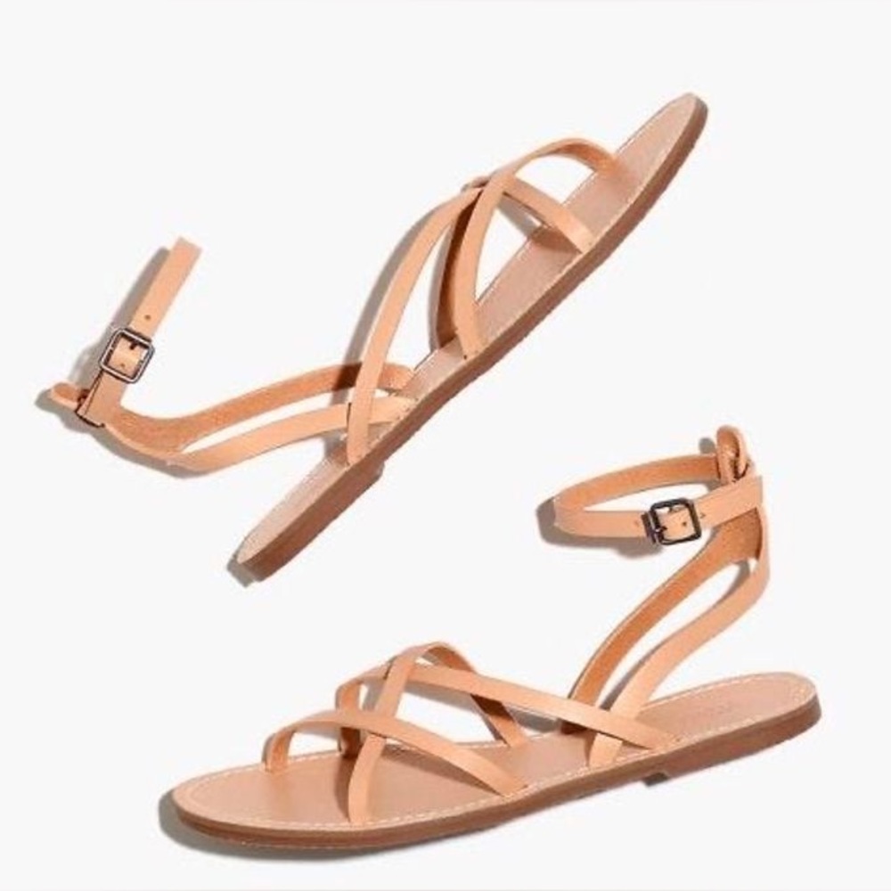 NWT Madewell leather boardwalk skinny strap sandals